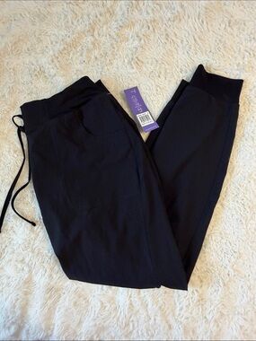 Heartsoul Black Drawstring Jogger Scrub Pants